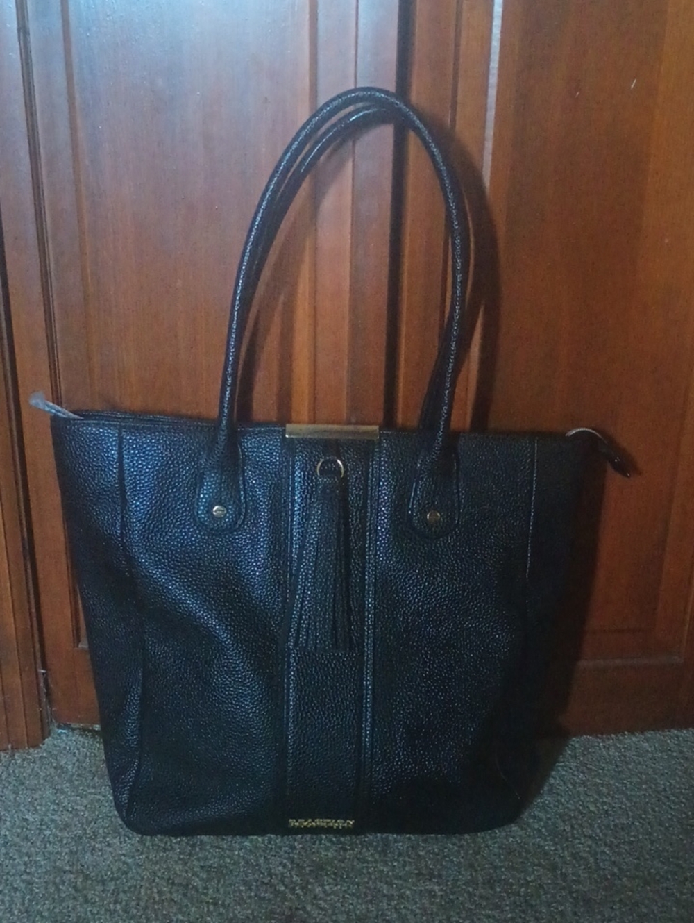 NWOT Lage Black Leather Kenneth Cole Reaction Handbag